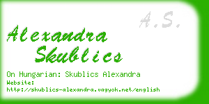 alexandra skublics business card